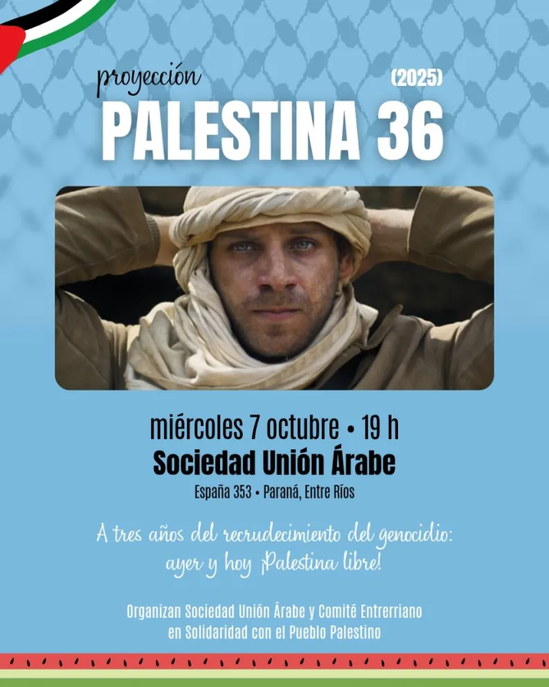 Exposición artística y cine debate en Paraná a tres años del recrudecimiento del conflicto en Gaza